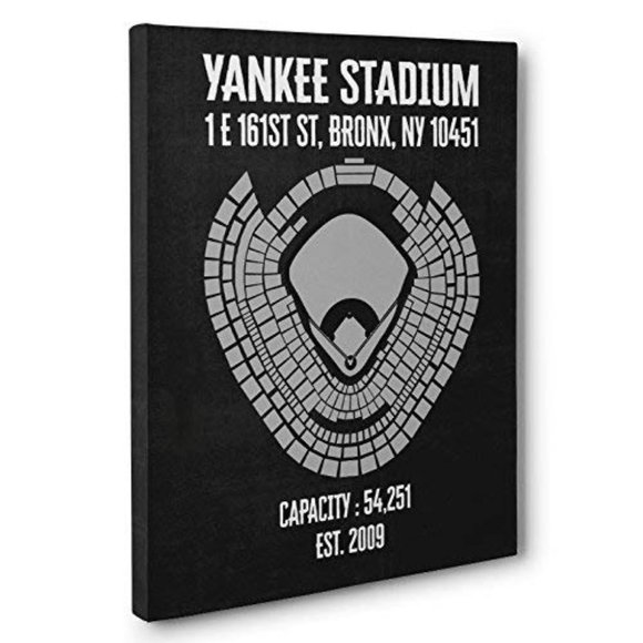 NEW YORK YANKEE STADIUM CANVAS WALL ART 16x20 - NEW YANKEE STADIUM EST. 2009 - Picture 1 of 2